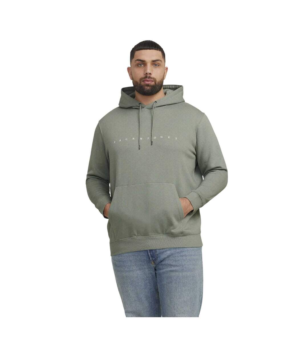 Mens Star Plus Hoodie Green Jack And Jones-4