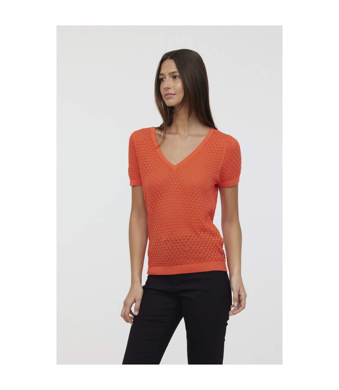 Pull manches courtes coton regular CABI-4