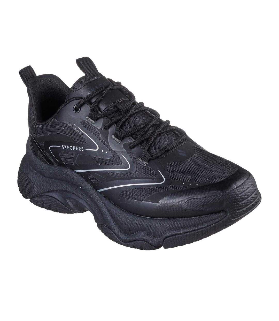 Baskets Moonhiker Femme Noir Skechers-1