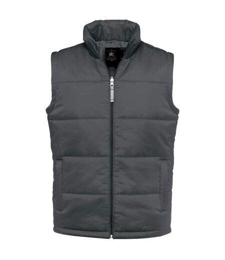 Veste Sans Manches Motif/style Uni Homme Gris Foncé Uni B&C