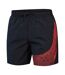 Mens Medley Cut Line Logo Swim Shorts Black Red Speedo-1