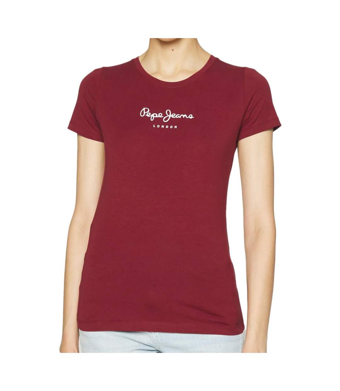 T-shirt rouge femme pepe jeans new virginia-1