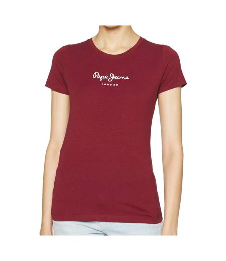 T-shirt rouge femme pepe jeans new virginia
