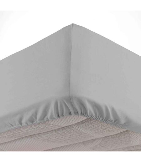 Drap Housse en Coton Linette 140x190cm Gris