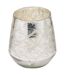 The Noel Collection Glass Foil Tea Light Holder (Silver) (One Size)
