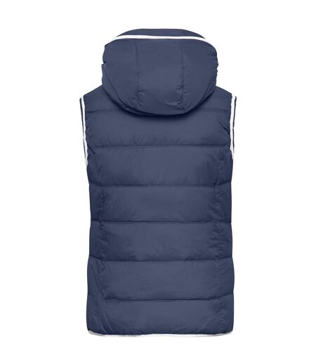 Veste Sans Manches Maritime Femme Bleu Marine Blanc James And Nicholson
