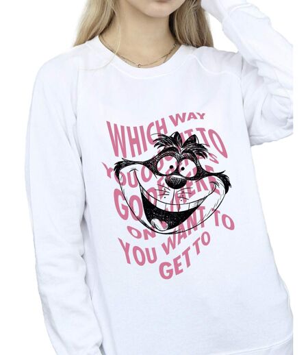 Disney - Sweat ALICE IN WONDERLAND CHESIRE CAT - Femme (Blanc) - UTBI5686