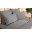Parure de Lit 3 Pièces Percale 260x240cm Gris-2