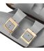Sandales Motif/style Gouttelettes Arizona Femme Beige Gris Birkenstock-4
