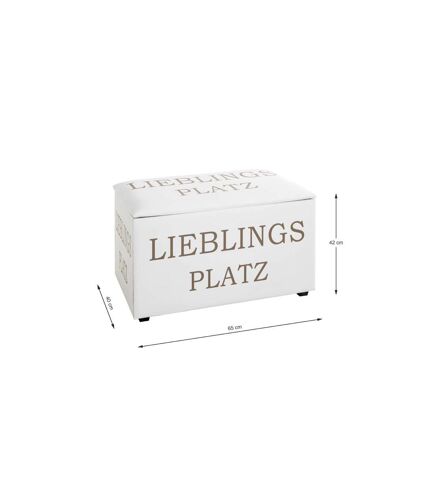 Coffre de Rangement Lieblings Platz 65cm Blanc