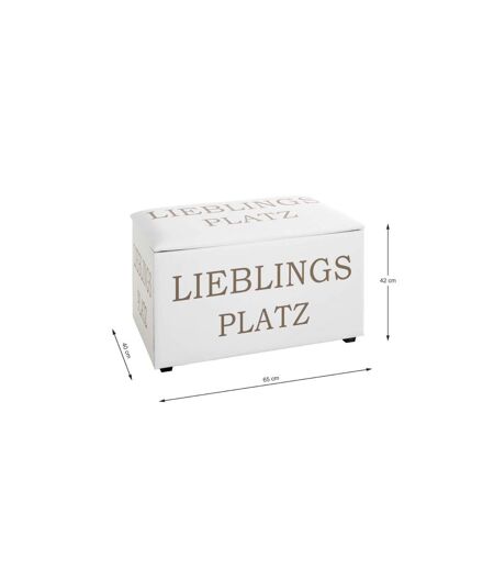 Coffre de Rangement Lieblings Platz 65cm Blanc