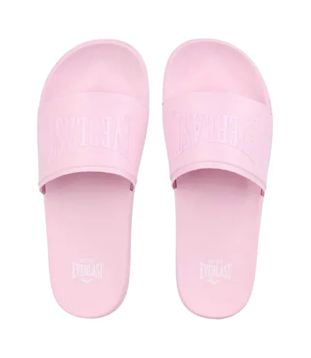 Womens/ladies Logo Sliders Baby Pink Everlast