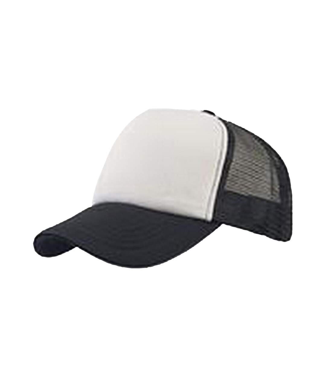 Casquette Style Trucker Rapper Mixte Noir Blanc Atlantis-1