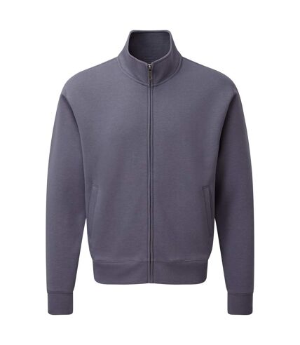 Russell Mens Authentic Full Zip Sweatshirt Jacket (Convoy Gray)