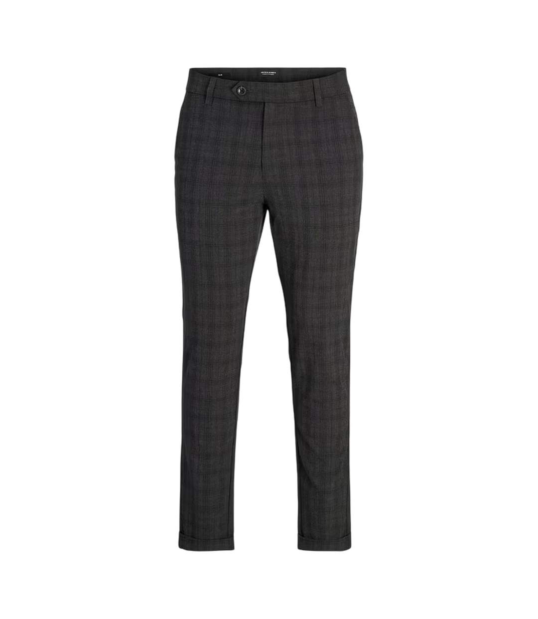 Mens Marco Plaid Slim Chinos Black Jack And Jones-3