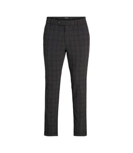 Mens Marco Plaid Slim Chinos Black Jack And Jones