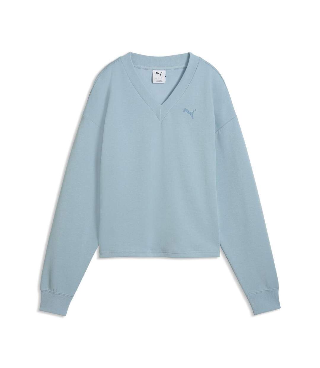 Sweat bleu femme puma elevated-1