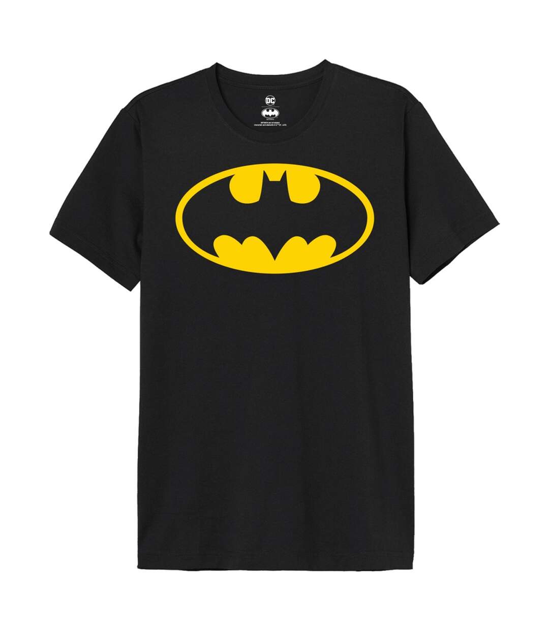 T-shirt Motif/style Logo Classique Homme Noir Jaune Batman-2