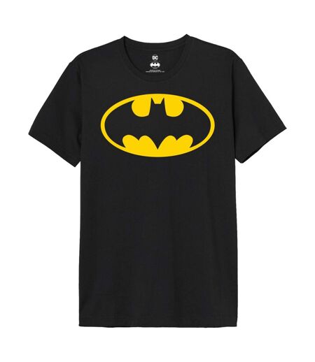 T-shirt Motif/style Logo Classique Homme Noir Jaune Batman
