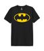 T-shirt Motif/style Logo Classique Homme Noir Jaune Batman-2