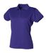 Henbury Womens/Ladies Pique Polo Shirt (Bright Purple)