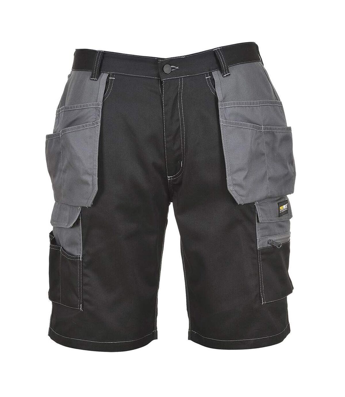 Portwest Mens Granite Holster Pocket Shorts (Black/Zoom Grey)