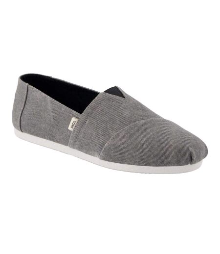 Mens Alpargata Classic Canvas Espadrilles Grey Toms