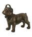 Statuette Déco Bulldog avec Casque 28cm Marron-1