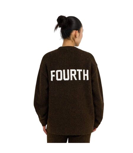 Sweat Motif/style Logo Brodé Femme Marron 4th & Reckless