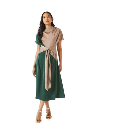 Robe mi-longue femme vert Principles