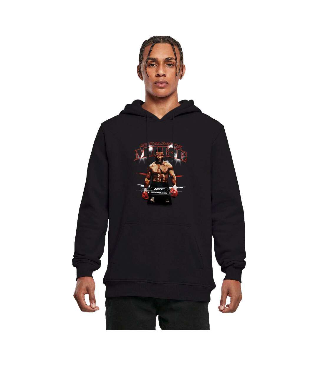 Sweat À Capuche Dynamite Mike Homme Noir Mister Tee-3