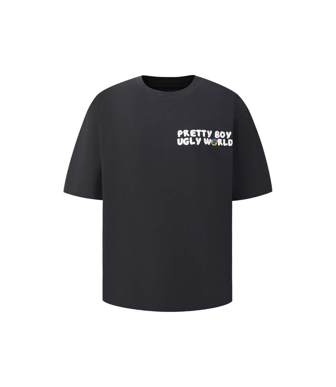 T-shirt Homme Noir Pretty Boy Ugly World-1