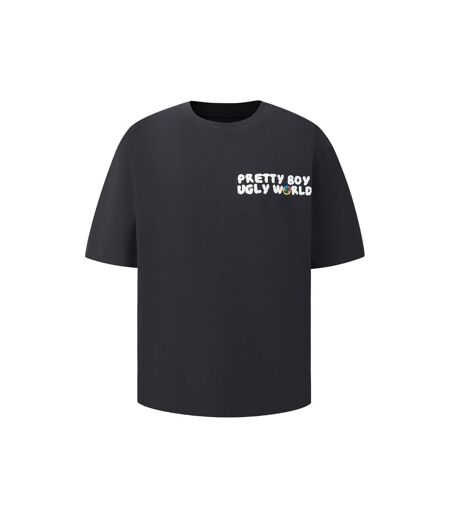 T-shirt Homme Noir Pretty Boy Ugly World