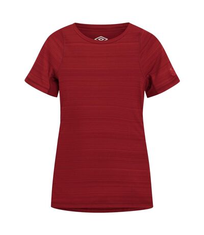 Womens/ladies pro marl polyester training t-shirt sundried tomato Umbro