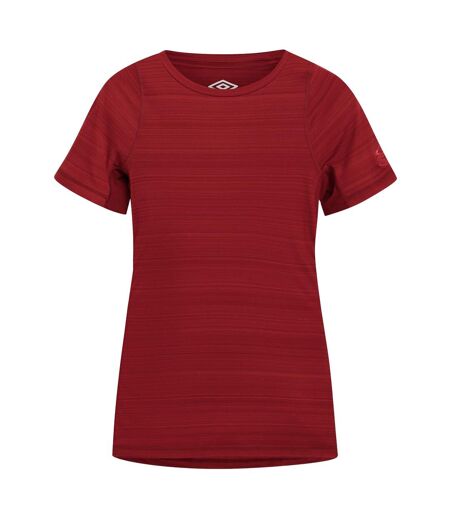 Womens/ladies pro marl polyester training t-shirt sundried tomato Umbro