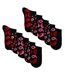 10 Pairs Ladies Poppy Footbed Socks - Soft Cotton Rich Floral Everyday Socks-3