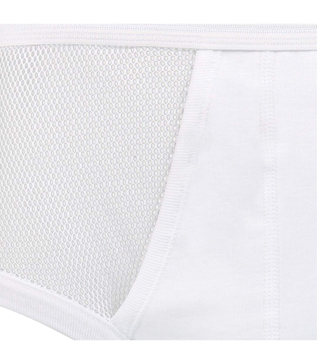 Slip maille aérée coton taille haute ouvert Pur Coton