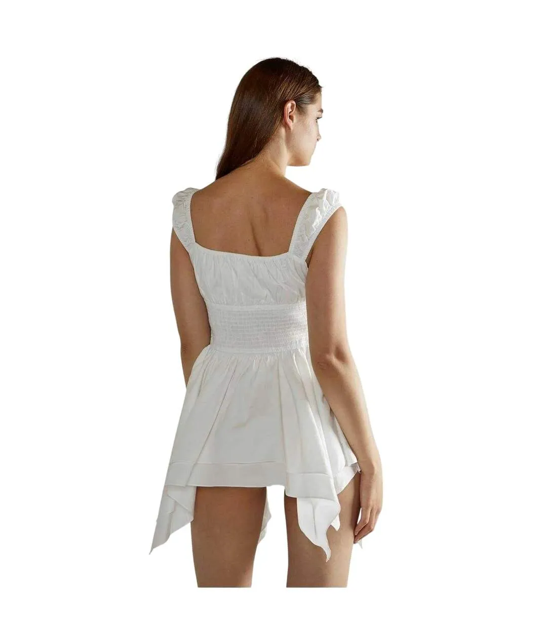 Robe Patineuse Motif/style Mini Femme Blanc Narrated-3