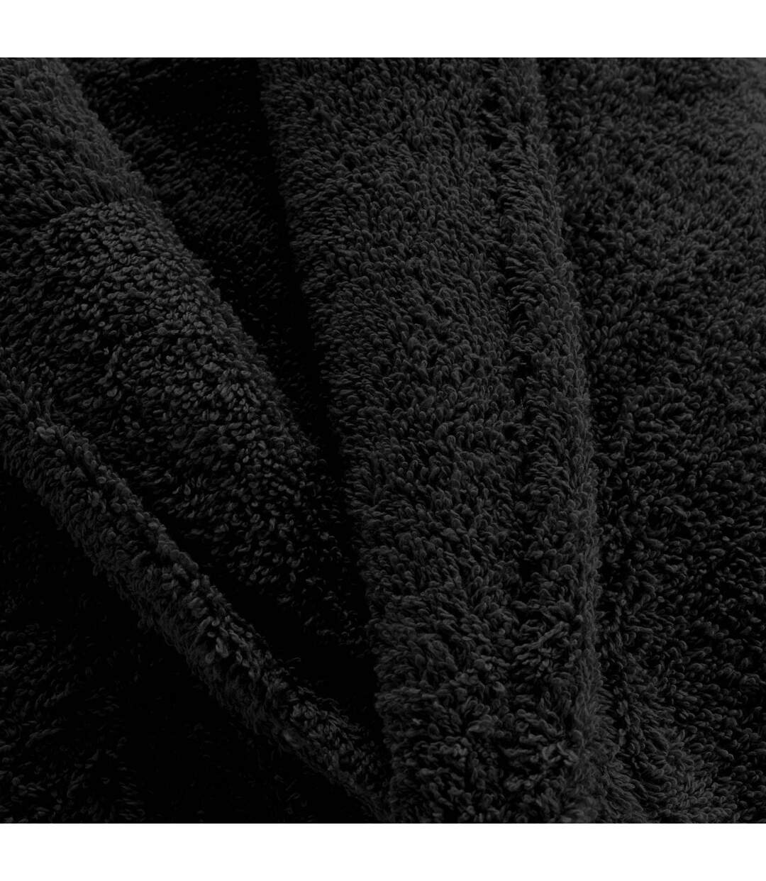 Peignoir Col Châle en Coton Tendresse Noir-2