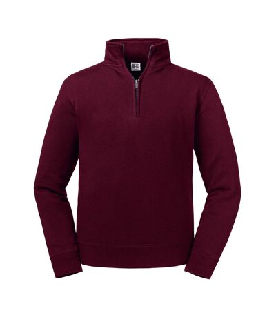 Russell Mens Authentic Quarter Zip Sweatshirt (Burgundy) - UTRW7535