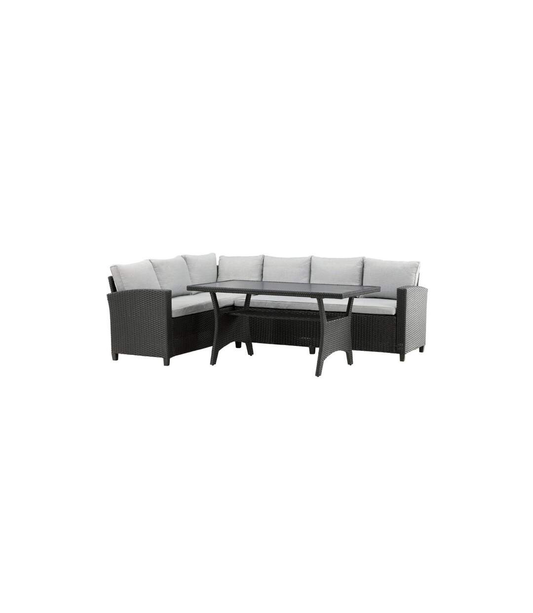 Salon d'Angle de Jardin Brentwood 230cm Noir-1