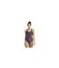 Womens/ladies Colour Block One Piece Swimsuit Purple Adidas-1