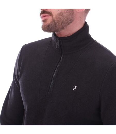 Mens Rush Quarter Zip Fleece Top Navy Farah