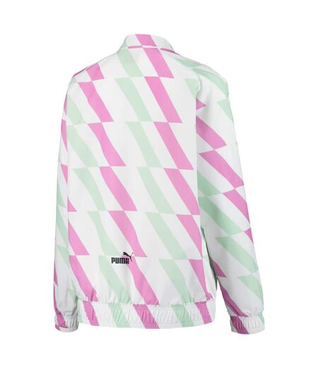 Womens/ladies Prematch Manchester City Fc Jacket  White Puma