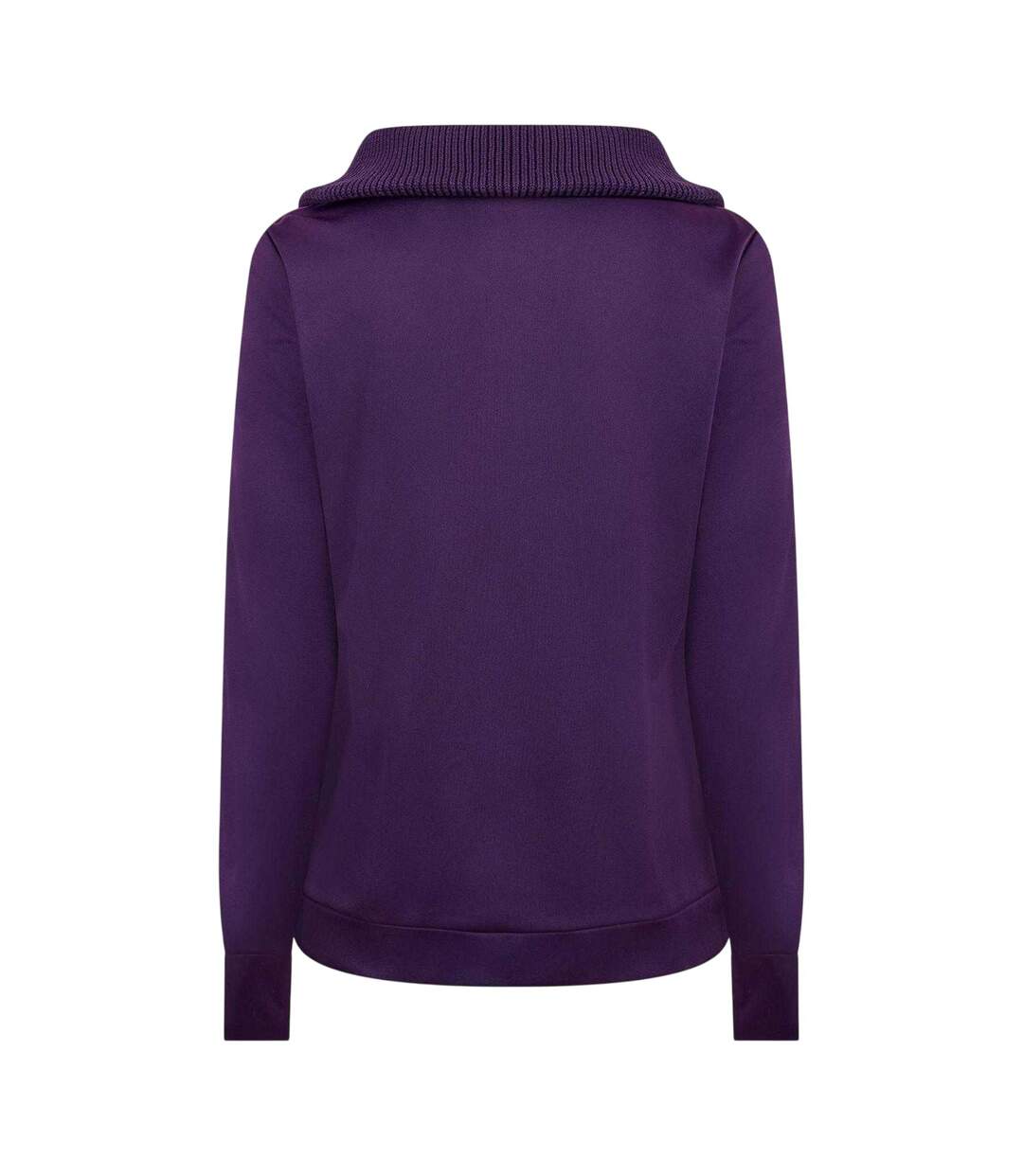 Womens/ladies Animal Print Track Jacket Purple Puma-2