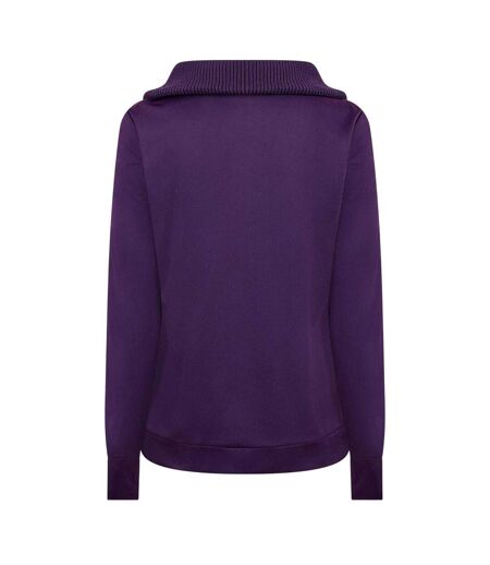 Womens/ladies Animal Print Track Jacket Purple Puma