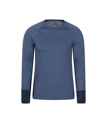 Mens Long-sleeved Base Layer Top Navy Mountain Warehouse