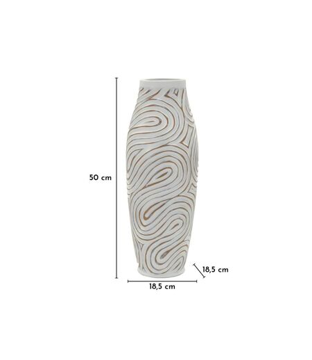 Vase Design en Résine Oblix 50cm Blanc