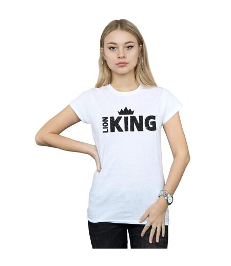 Disney - T-shirt THE LION KING MOVIE CROWN - Femme (Blanc) - UTBI25136