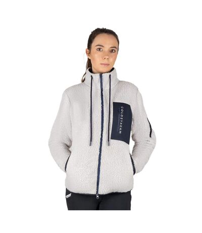 Womens/ladies teddy fleece jacket frosted steel Coldstream